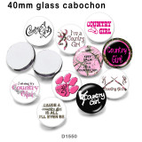 10pcs/lot Country girl glass picture printing products of various sizes  Fridge magnet cabochon