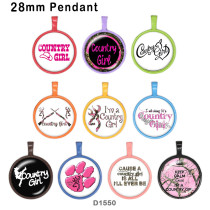 10pcs/lot Country girl glass picture printing products of various sizes  Fridge magnet cabochon