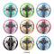 20MM  Cross   Print   glass  snaps buttons