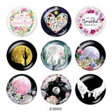 20MM  Love  cactus   Print   glass  snaps buttons