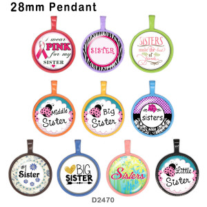 10pcs/lot sister glass picture printing products of various sizes  Fridge magnet cabochon