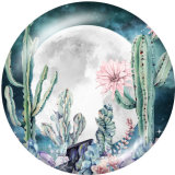 20MM  Love  cactus   Print   glass  snaps buttons