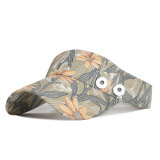 Summer baseball cap print outdoor sports ladies fit 18mm snap button beige snap button jewelry