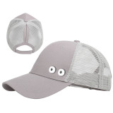Ladies hats ponytail baseball net caps summer sunscreen fit 18mm snap button beige snap button jewelry