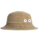 Cowboy fisherman hat summer sun hat sun protection fit 18mm snap button beige  snap button jewelry
