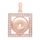 snap rose gold  Pendant  fit 20MM snaps style jewelry