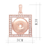 snap rose gold  Pendant  fit 20MM snaps style jewelry