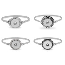 1 buttons snap silvery bracelet fit snaps jewelry