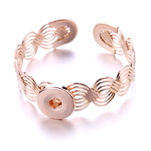 1 buttons snap Rose gold bracelet fit snaps jewelry