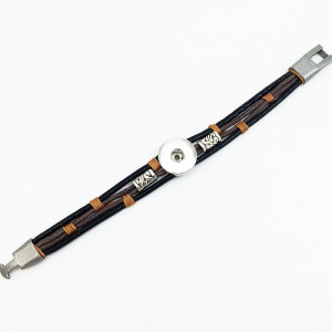 leather Snap bracelets fit 20mm snaps chunks 1 button