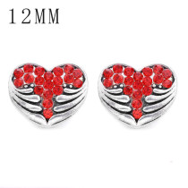 1pcs 12MM  design metal silver plated snap charms Multicolor