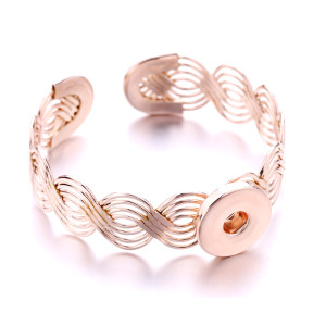 1 buttons snap Rose gold bracelet fit snaps jewelry