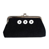 Snaps coin purse Storage bag Clutch bag fit 18mm snap button jewelry