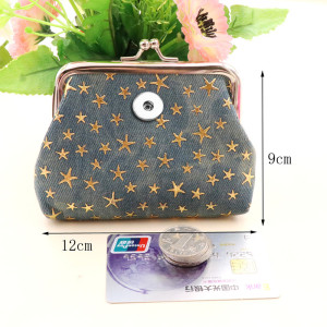 Snaps coin purse Storage bag fit 18mm snap button jewelry