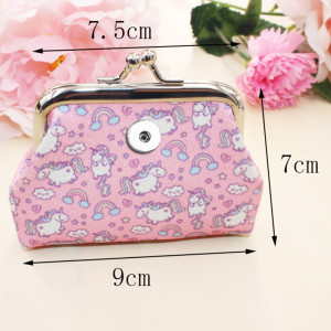 Snaps coin purse Storage bag fit 18mm snap button jewelry