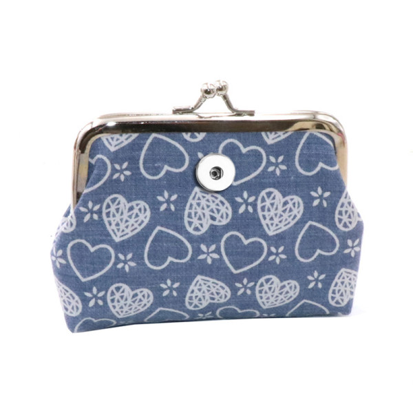 Snaps coin purse Storage bag fit 18mm snap button jewelry