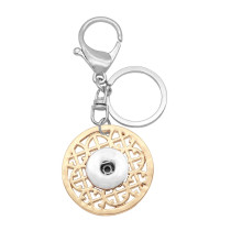 Alloy fashion Keychain with button fit snaps chunks Snaps Jewelry