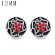 1pcs 12MM  design metal silver plated snap charms Multicolor