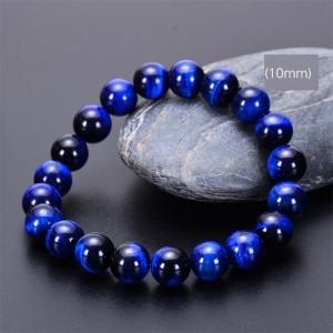 10MM Natural Blue Tiger Eye Bracelet Eagle Eye Cat Eye Bracelet