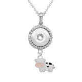 Beach Cow rabbit Car Necklace With accessories silver  fit 20MM chunks 50CM chain  snaps jewelry  necklace for women
