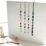 Sunglasses hanging chain colorful diamond hanging neck rope metal copper snow chain mask chain