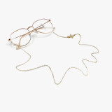 Copper retro metal glasses chain glasses rope halter neck sunglasses chain (unilateral four-leaf flower)