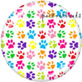 20MM   dog Pattern  Panthers   Print   glass  snaps buttons