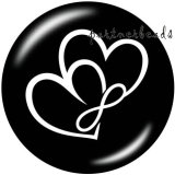 20MM  Dance   Music  Love  Print   glass  snaps buttons