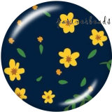 20MM   Pattern  Flower   Print   glass  snaps buttons