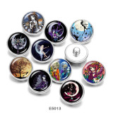 20MM   Elves  Print   glass  snaps buttons