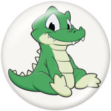 20MM  crocodile  Print   glass  snaps buttons