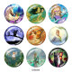 20MM  Elves   Print   glass  snaps buttons