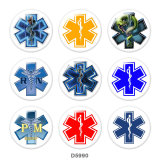 20MM   Nurse   Print   glass  snaps buttons