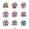 20MM   Nurse   Print   glass  snaps buttons