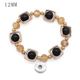 1 buttons With  snap Imitation crystal Elasticity  bracelet fit12MM snaps jewelry