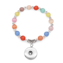 1 buttons With  snap Opal Elasticity  bracelet fit18&20MM snaps jewelry