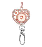 Hook Pendant Badge Reel ID holder fit 18&20mm chunks snap jewelry