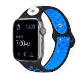 42/44MM Applicable to Apple iwatch apple watch6 generation two-color breathable sports silicone strap iwatch6 fit 18mm chunks