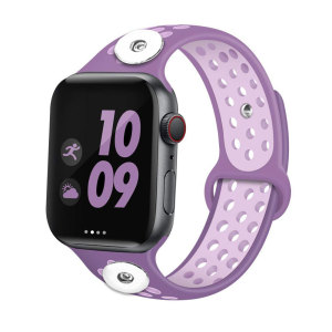 42/44MM Applicable to Apple iwatch apple watch6 generation two-color breathable sports silicone strap iwatch fit two 18mm chunks