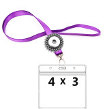 CDC Vaccination 4 X 3 inch waterproof card holder and 90cm lanyard fit 18&20mm chunks snap jewelry