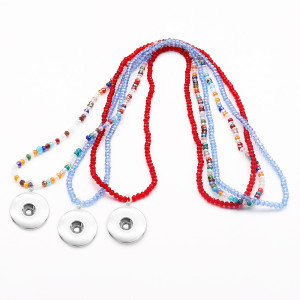 80CM 1 buttons With  snap Imitation crystal  Elasticity  bracelet fit18&20MM snaps jewelry