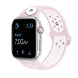 42/44MM Applicable to Apple iwatch apple watch6 generation two-color breathable sports silicone strap iwatch6 fit 18mm chunks