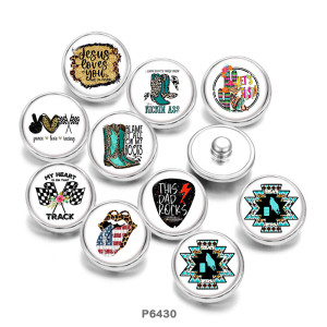 20MM  shoes  words  Print   glass  snaps buttons