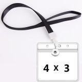 CDC Vaccination 4 X 3 inch waterproof card holder and 90cm lanyard  fit 18&20mm chunks snap jewelry