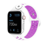 38/40MM Applicable to Apple iwatch apple watch6 generation two-color breathable sports silicone strap iwatch fit 18mm chunks