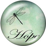 20MM  Dragonfly   Print   glass  snaps buttons