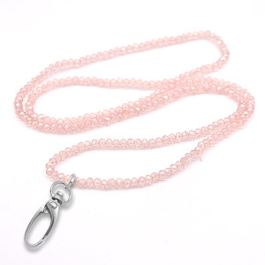 80CM Imitation Crystal Colorful Bead Elastic Hook Necklace