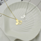 Mickey Necklace Mickey Mouse Stainless Steel Clavicle Chain 45CM