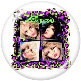 20MM   Famous  music  Print   glass  snaps buttons