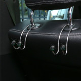 2pcs/lot Hook diamond-studded stainless steel car backrest hook  Mobile phone holder